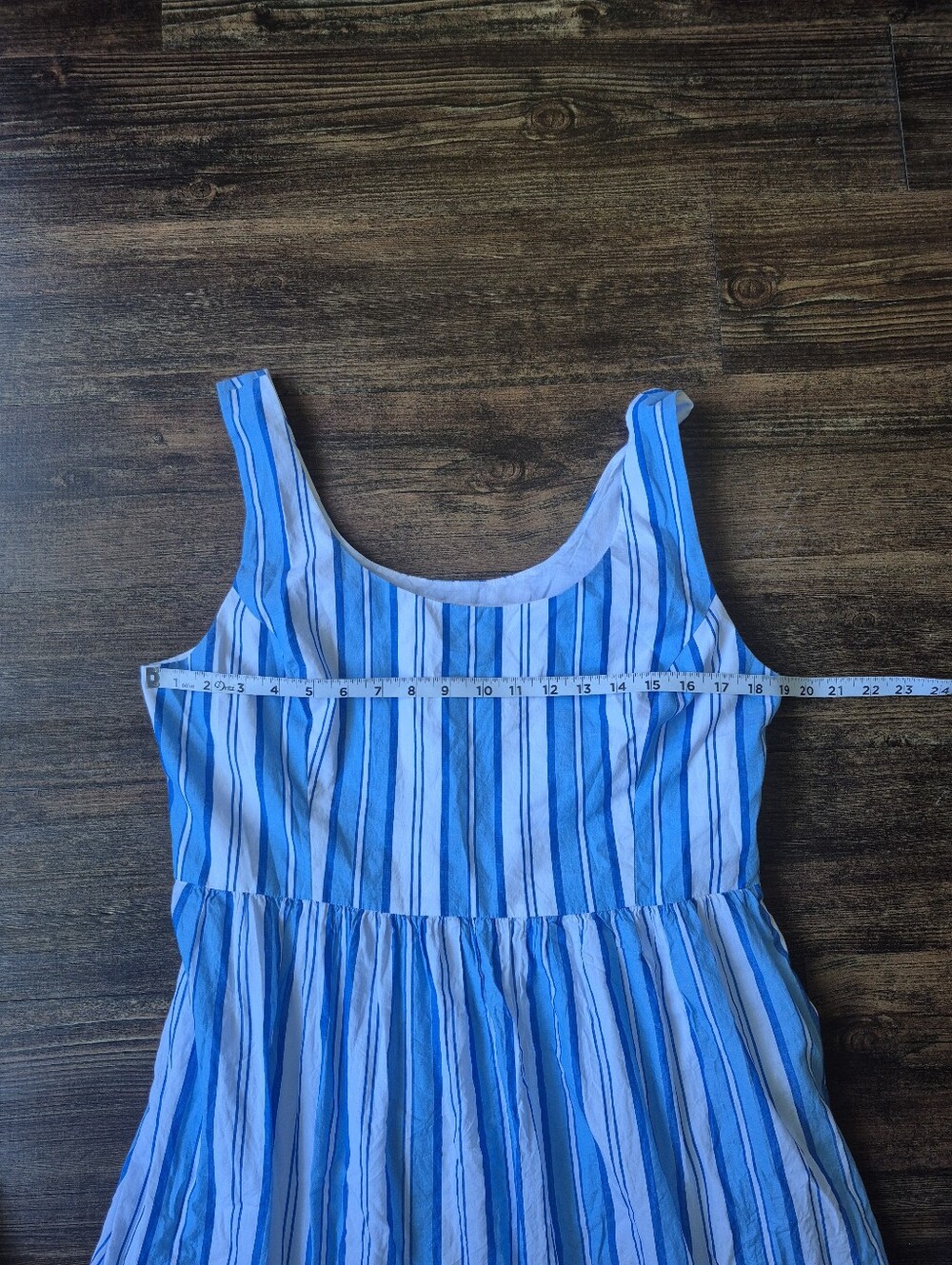 Vineyard Vines Blue Stripe Maxi Dress Size 14 - Picture 4 of 6